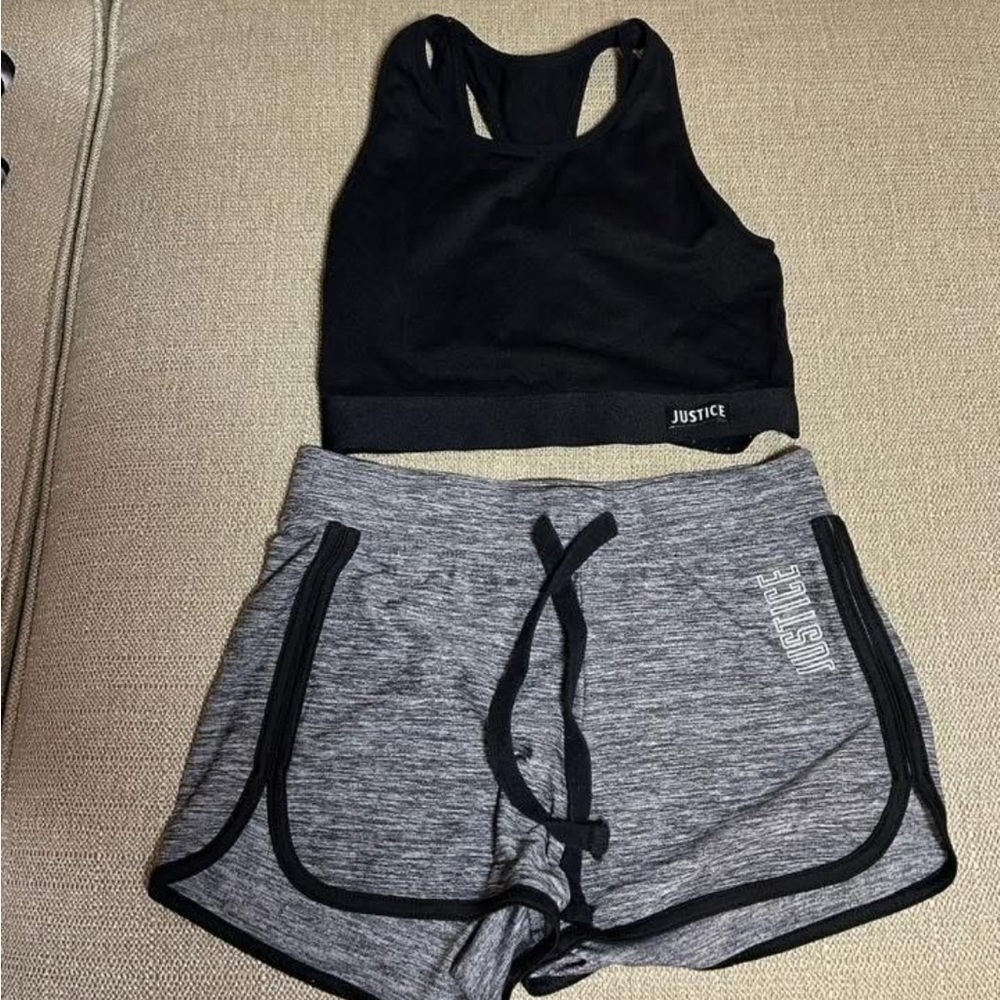 Justice Crop‎ Top/Shorts Set